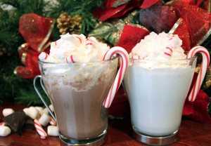 Homemade Peppermint Whipped Cream With Hot Chocolate