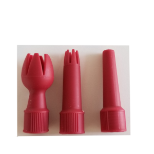 WZ-145R 3 pc Red Decorating Tip Set - Plus metal base & cap
