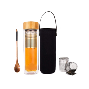 Premium Glass Infuser Bottle for Tea, Coffee & Fruit