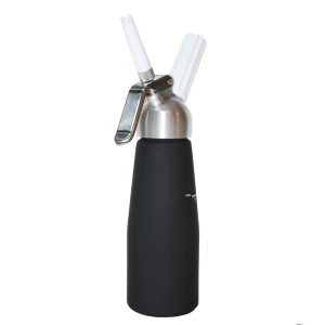 Velvet Black Matte  1/2 Liter Whipped Cream Dispenser w/Metal Head