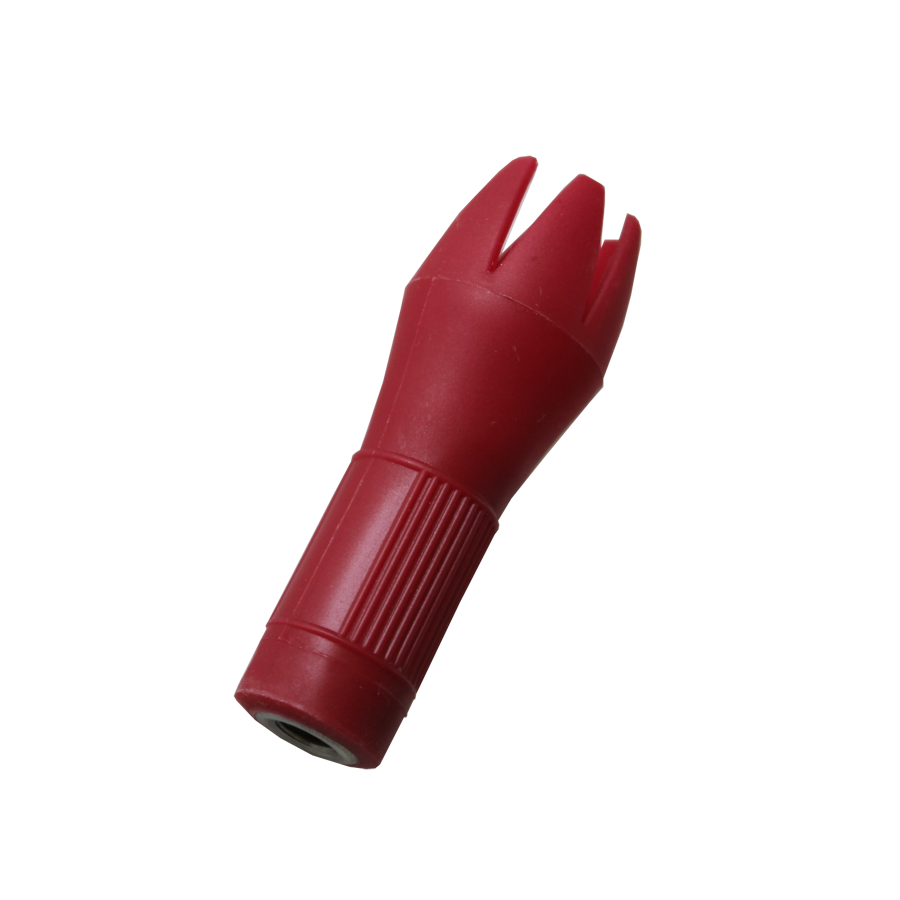 red flower tip with metal insert