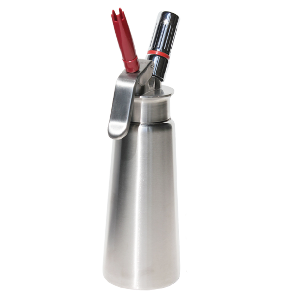 1/2 Liter Stainless Steel Whipped Cream Dispenser w/One Piece Tips