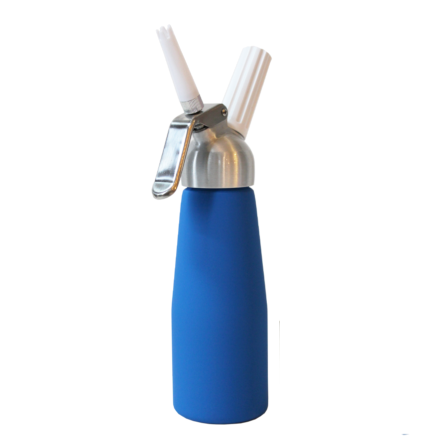 Ocean Blue Matte 1/2 Liter Whipped Cream Dispenser w/Metal Head